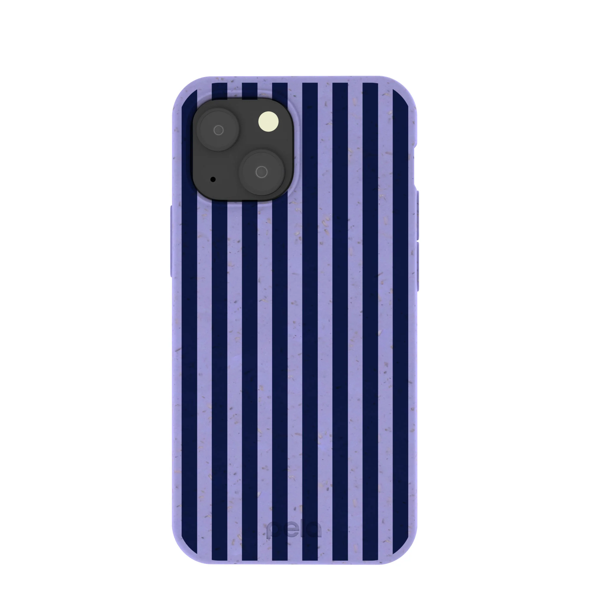 Lavender Small Navy Stripes iPhone 13 Mini Case