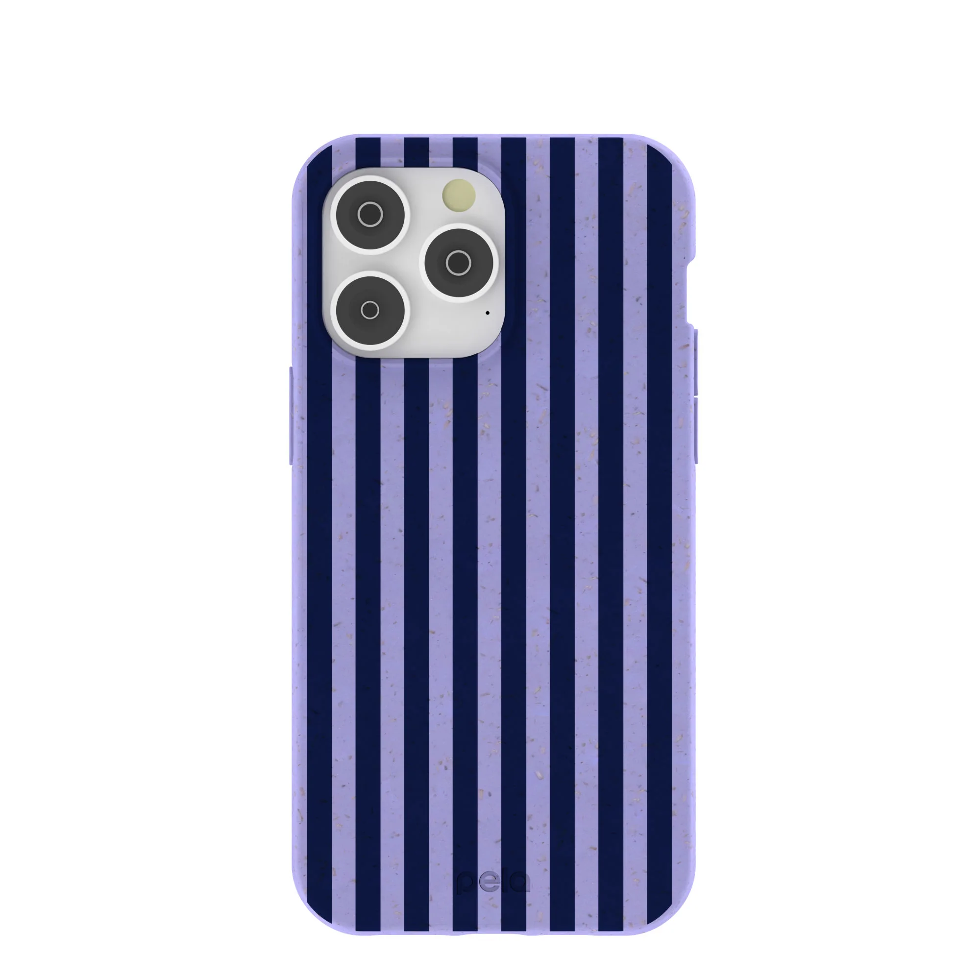Lavender Small Navy Stripes iPhone 14 Pro Max Case