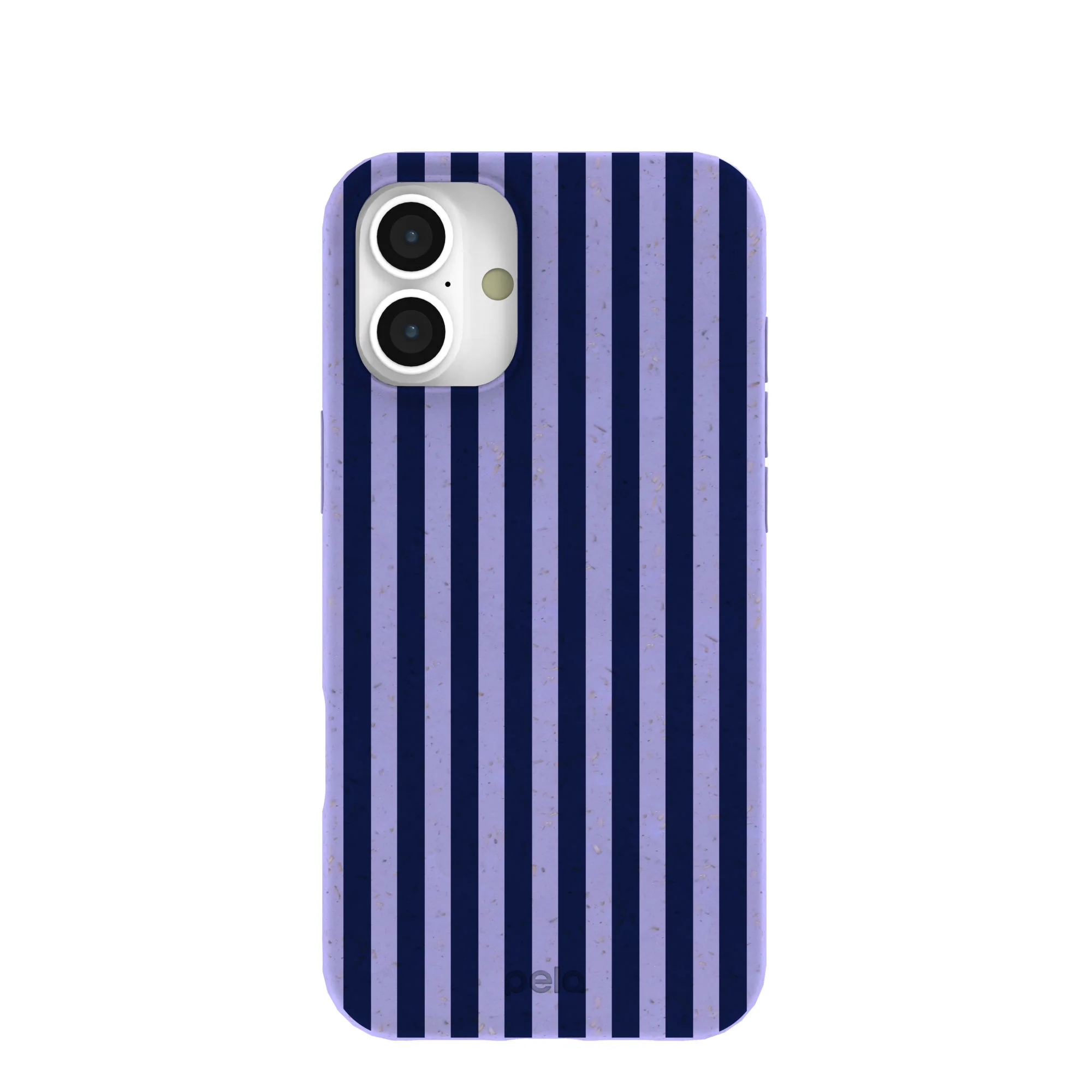 Lavender Small Navy Stripes iPhone 16 Plus Case