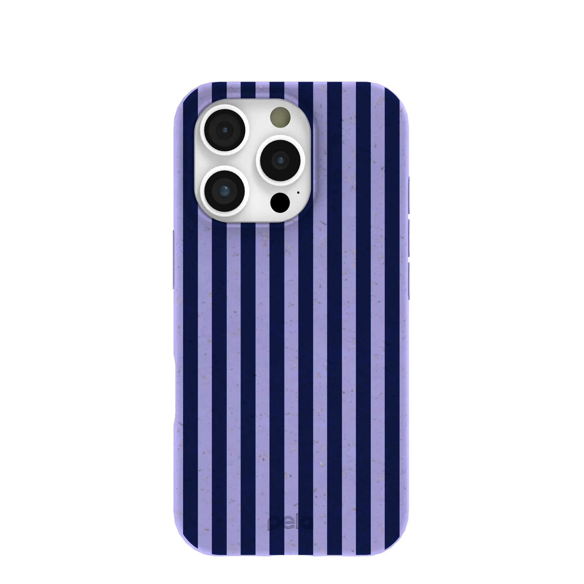 Lavender Small Navy Stripes iPhone 16 Pro Case