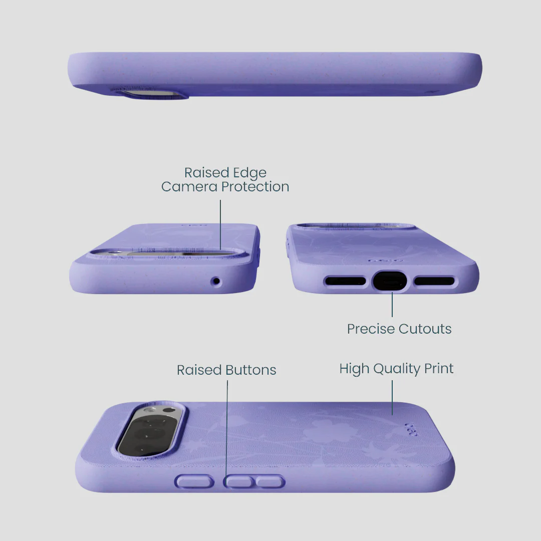 Lavender Wildflower Stitching Google Pixel 10/10 Pro Case - Image 3