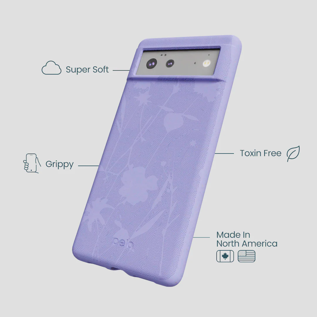 Lavender Wildflower Stitching Google Pixel 6 Case - Image 4
