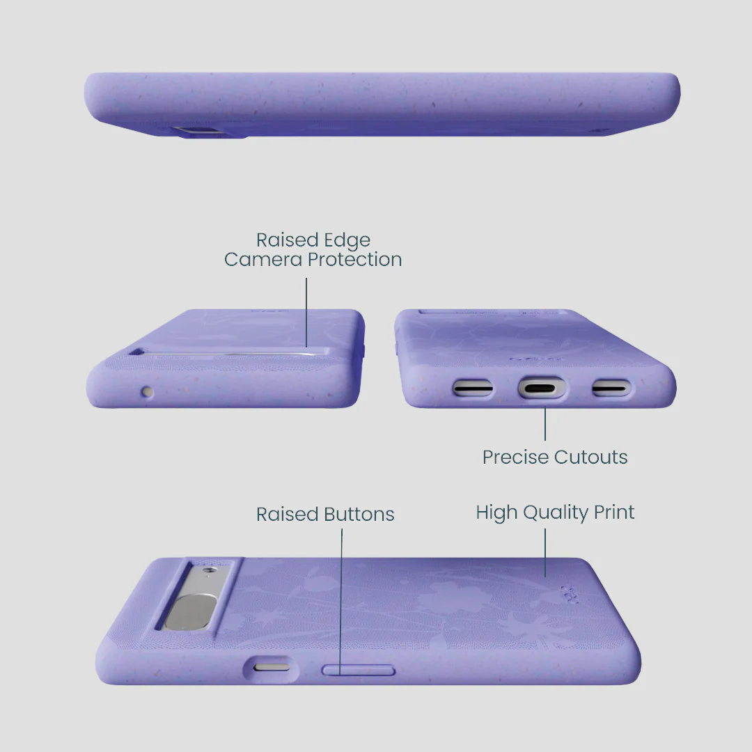 Lavender Wildflower Stitching Google Pixel 7 Case - Image 3
