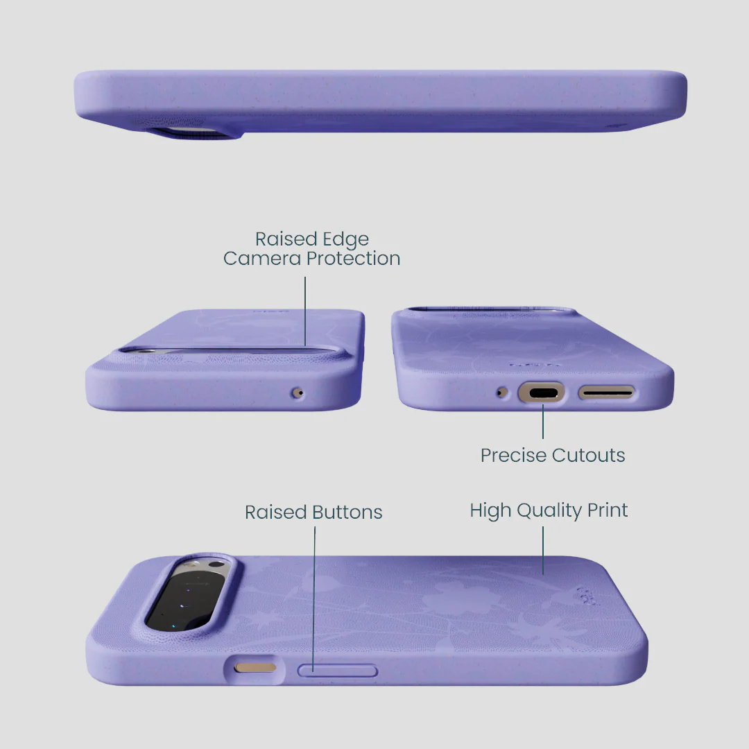 Lavender Wildflower Stitching Google Pixel 9 Pro XL Case - Image 3