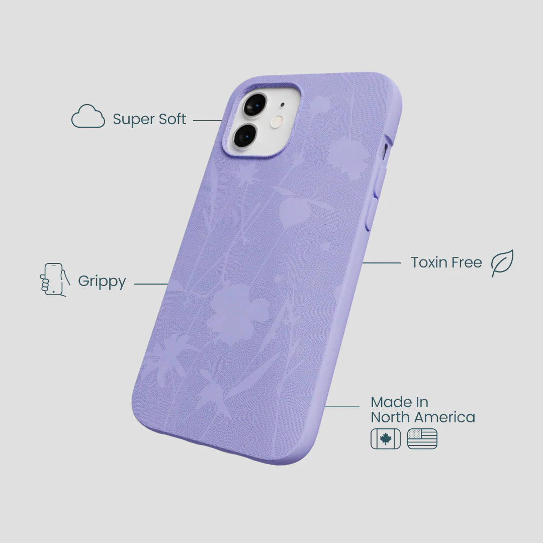 Lavender Wildflower Stitching iPhone 12/ iPhone 12 Pro Case - Image 4