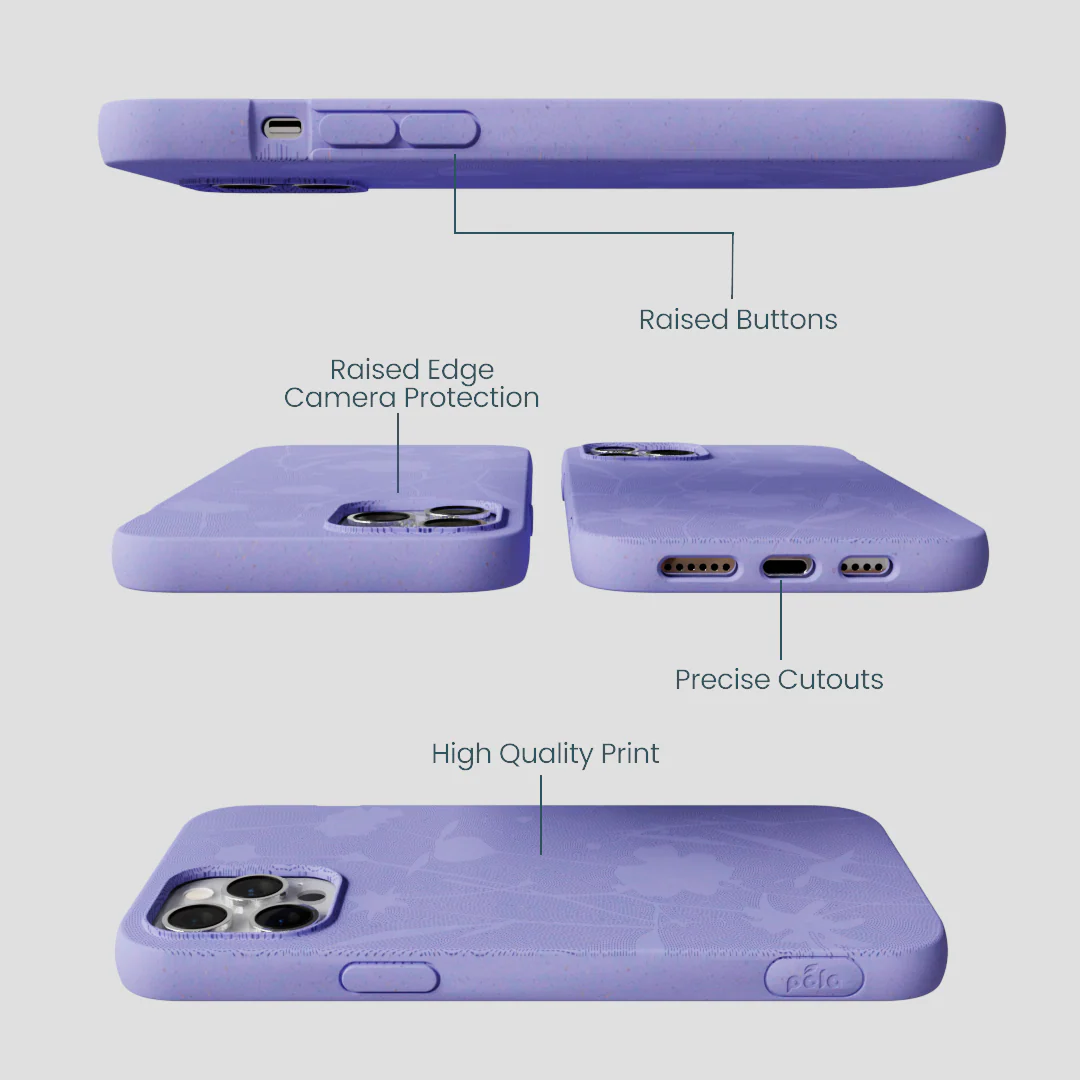 Lavender Wildflower Stitching iPhone 12 Pro Max Case - Image 3