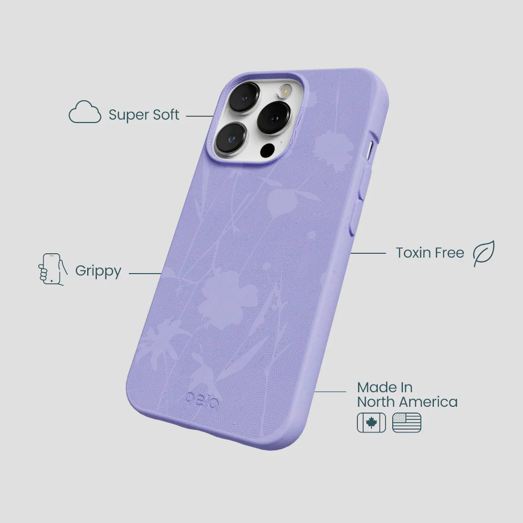 Lavender Wildflower Stitching iPhone 13 Pro Case - Image 4