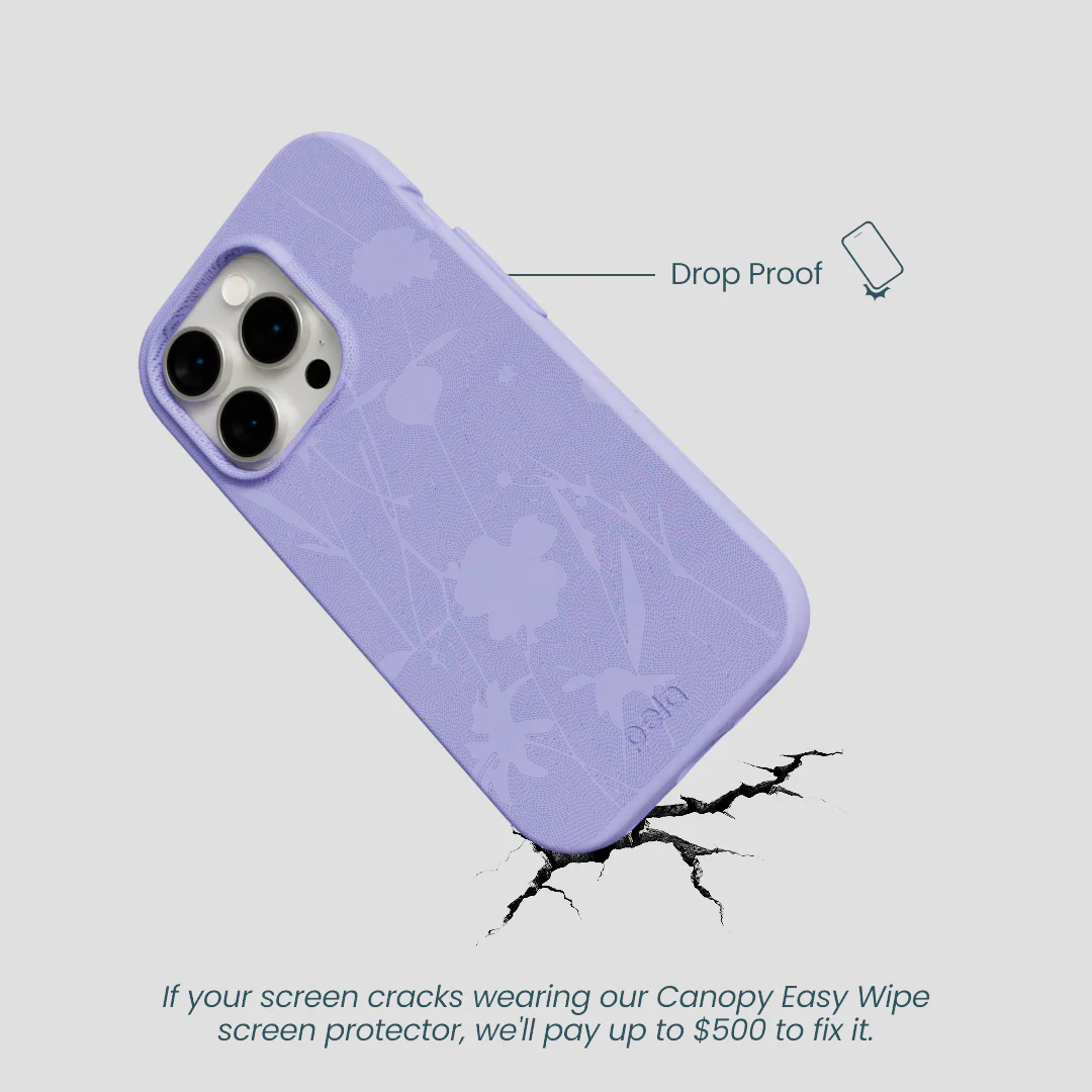 Lavender Wildflower Stitching iPhone 14 Pro Case - Image 5