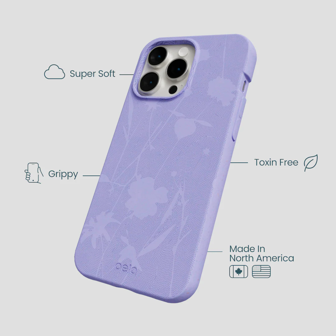 Lavender Wildflower Stitching iPhone 14 Pro Max Case - Image 4
