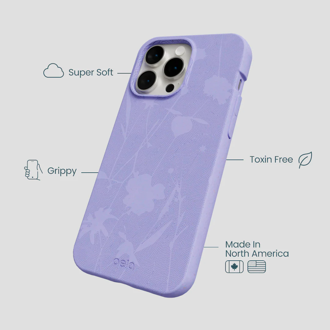 Lavender Wildflower Stitching iPhone 15 Pro Max Case - Image 4