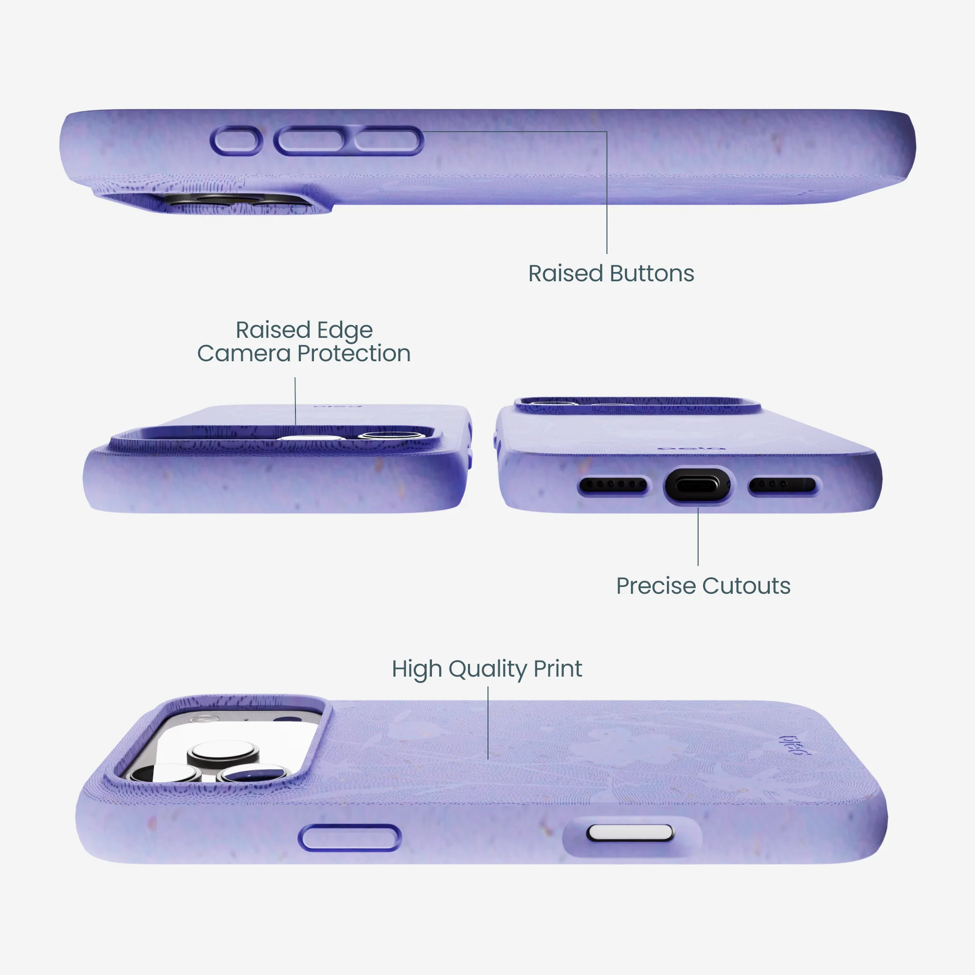 Lavender Wildflower Stitching iPhone 17 Pro Max Case - Image 3