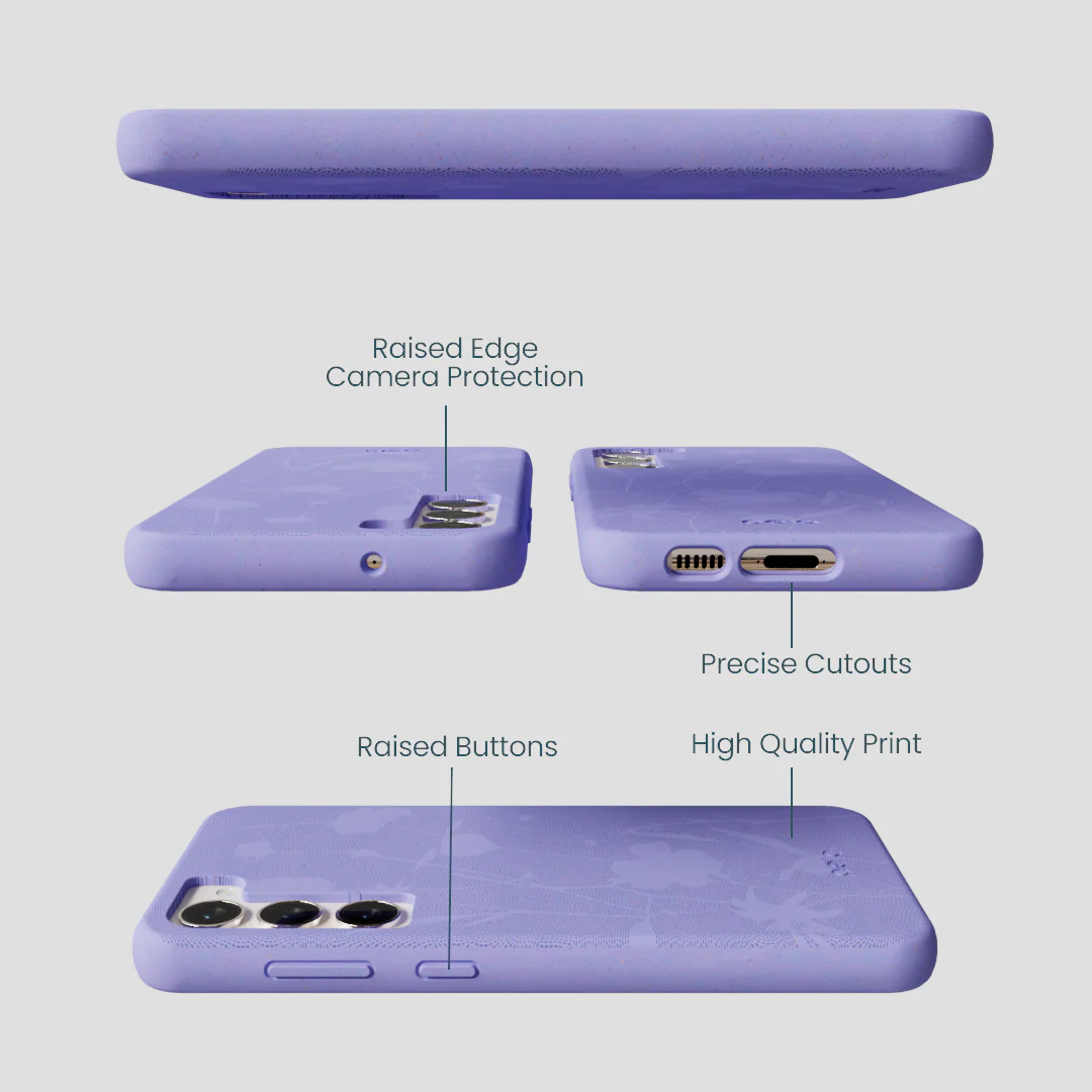 Lavender Wildflower Stitching Samsung Galaxy S23+(Plus) Case - Image 3