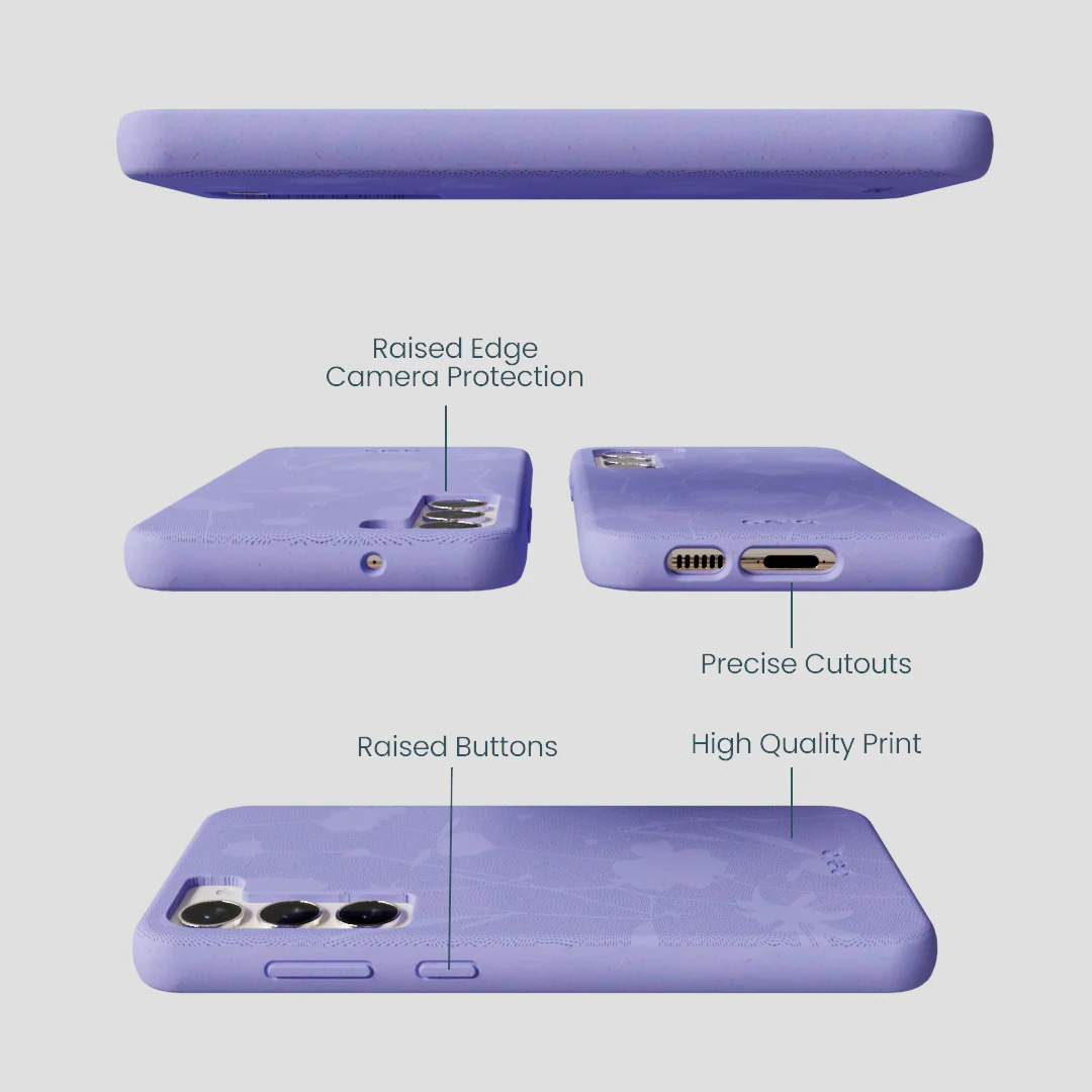 Lavender Wildflower Stitching Samsung Galaxy S24+(Plus) Case - Image 3