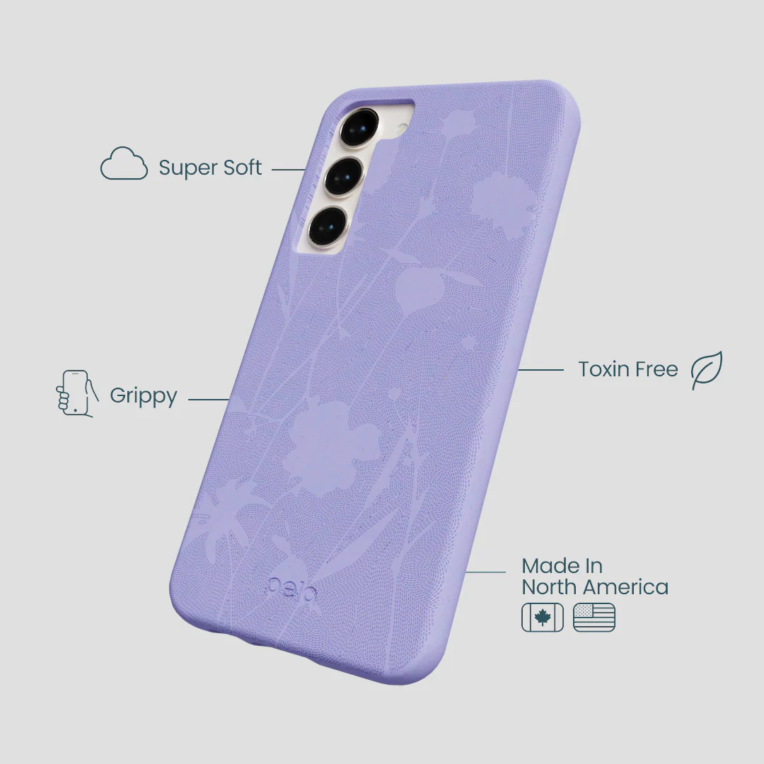 Lavender Wildflower Stitching Samsung Galaxy S24+(Plus) Case - Image 4