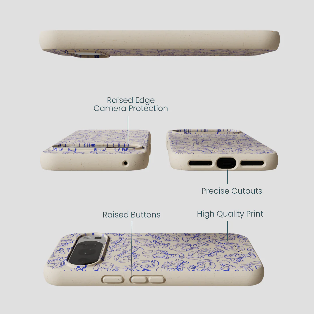 London Fog Blue Lobster Google Pixel 10/10 Pro Case - Image 3