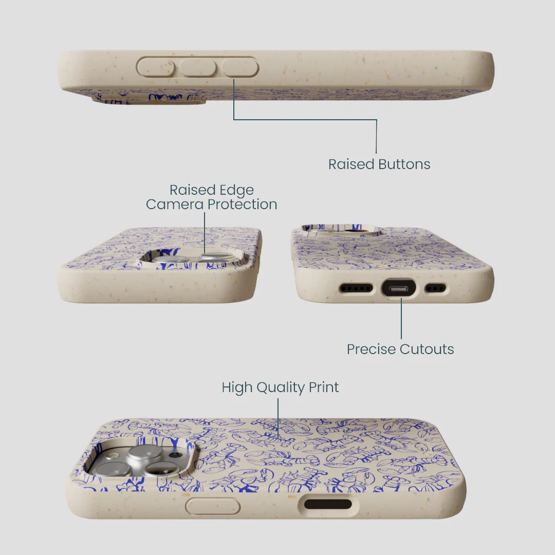 London Fog Blue Lobster iPhone 16 Pro Case - Image 3