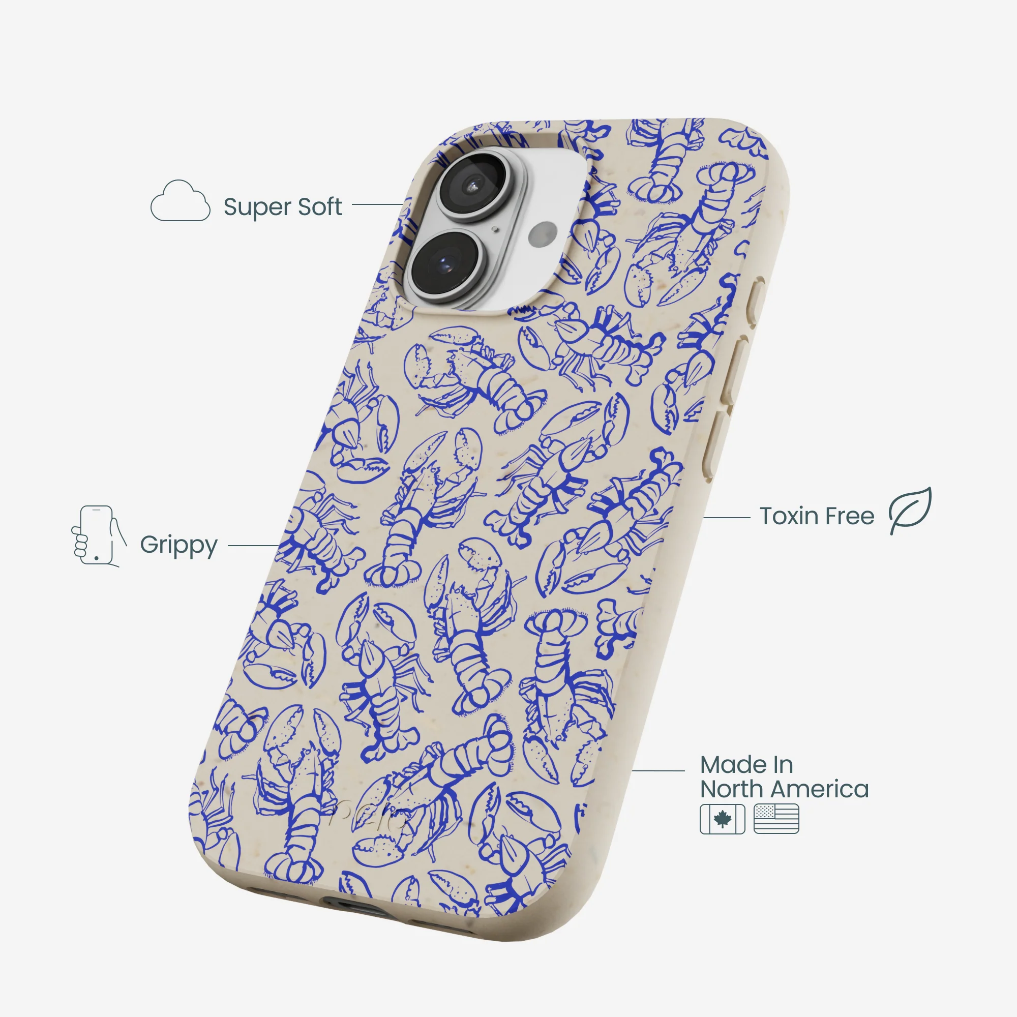 London Fog Blue Lobster iPhone 17 Case - Image 4