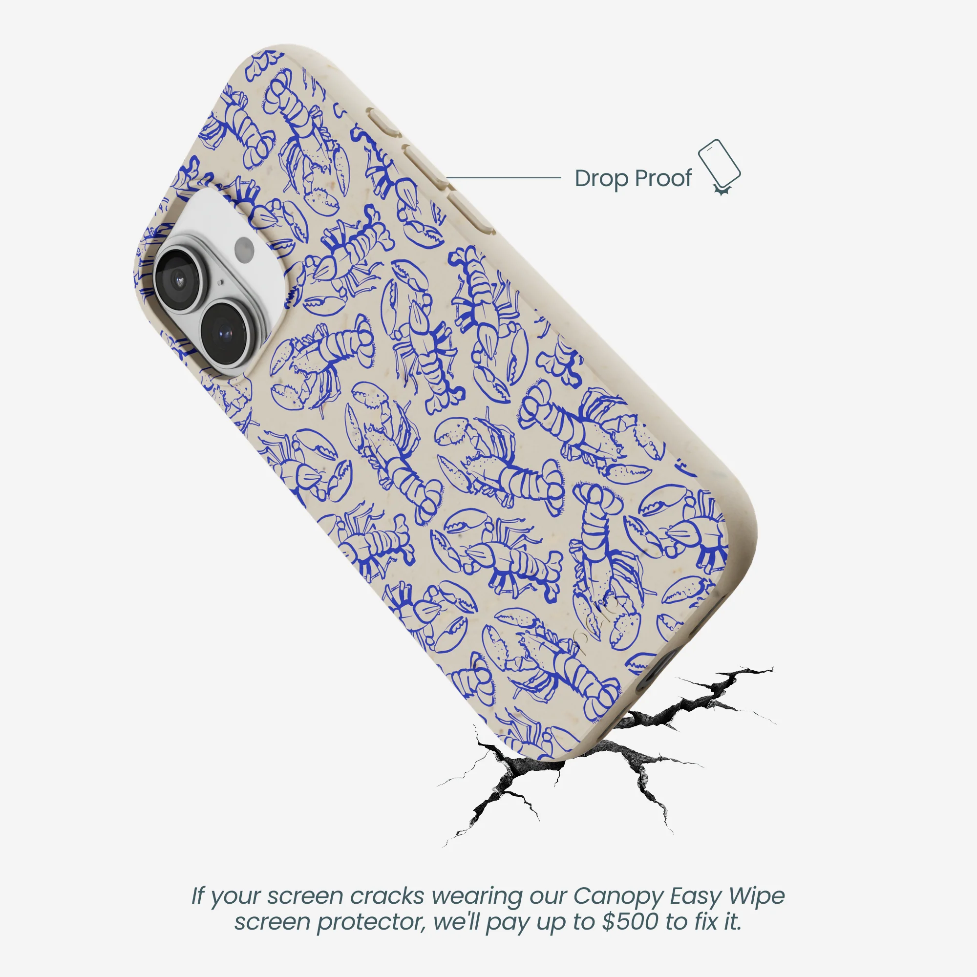 London Fog Blue Lobster iPhone 17 Case - Image 5