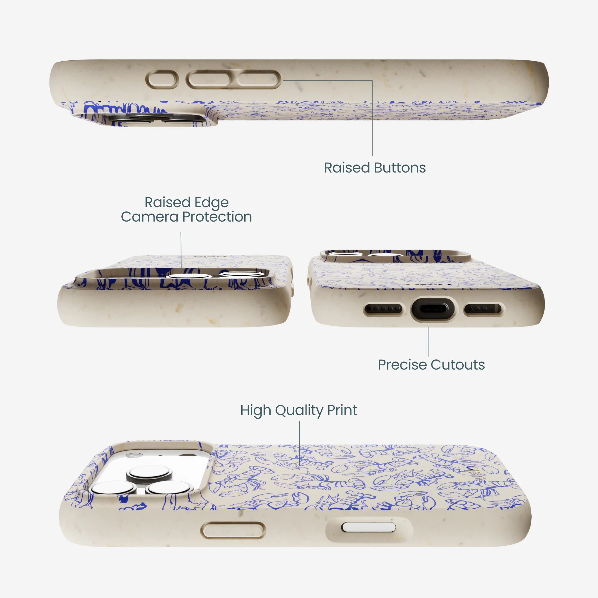 London Fog Blue Lobster iPhone 17 Pro Case - Image 3