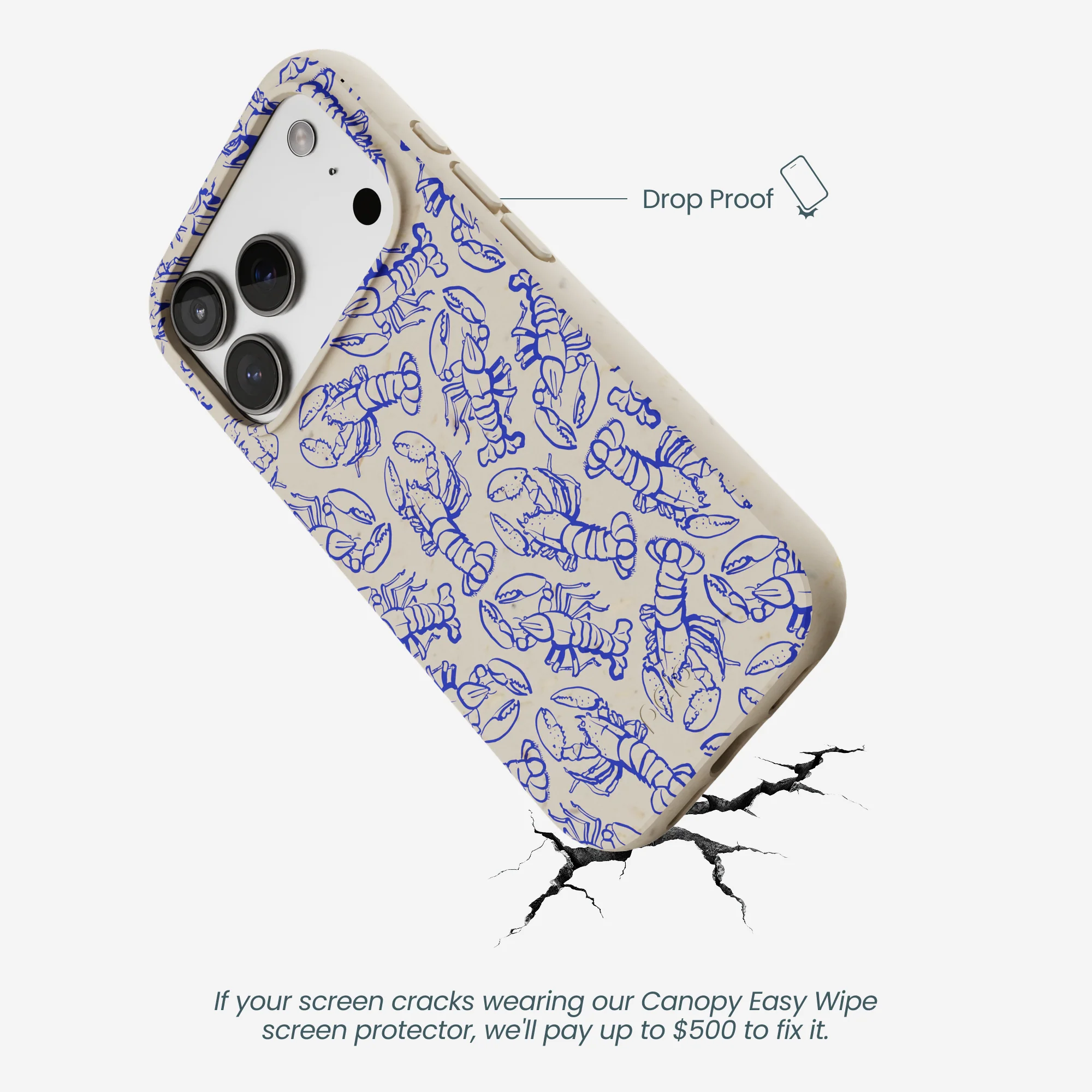 London Fog Blue Lobster iPhone 17 Pro Case - Image 5