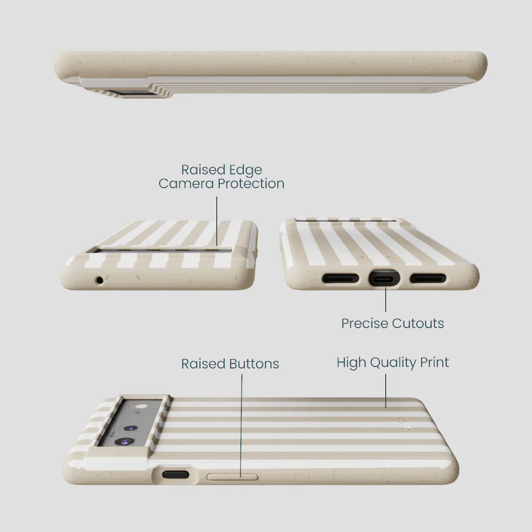 London Fog Cappuccino Stripes Google Pixel 6 Case - Image 3