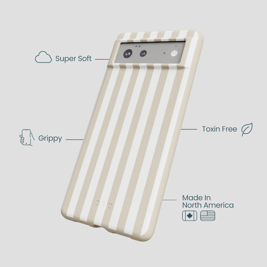 London Fog Cappuccino Stripes Google Pixel 6a Case - Image 4
