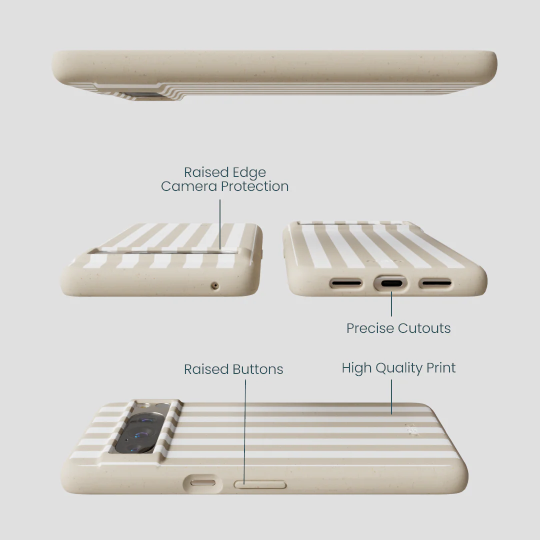 London Fog Cappuccino Stripes Google Pixel 8 Pro Case - Image 3