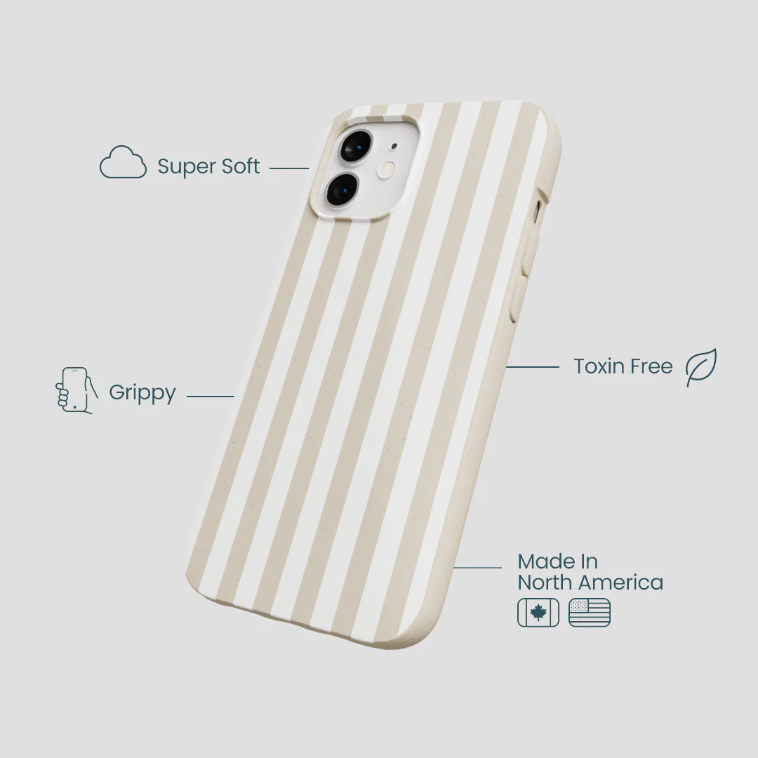 London Fog Cappuccino Stripes iPhone 12/ iPhone 12 Pro Case - Image 4