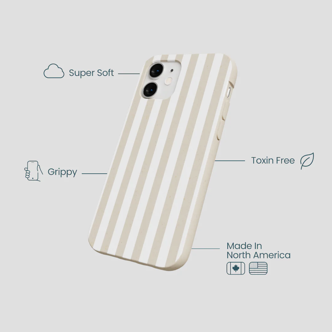London Fog Cappuccino Stripes iPhone 12 Mini Case - Image 4