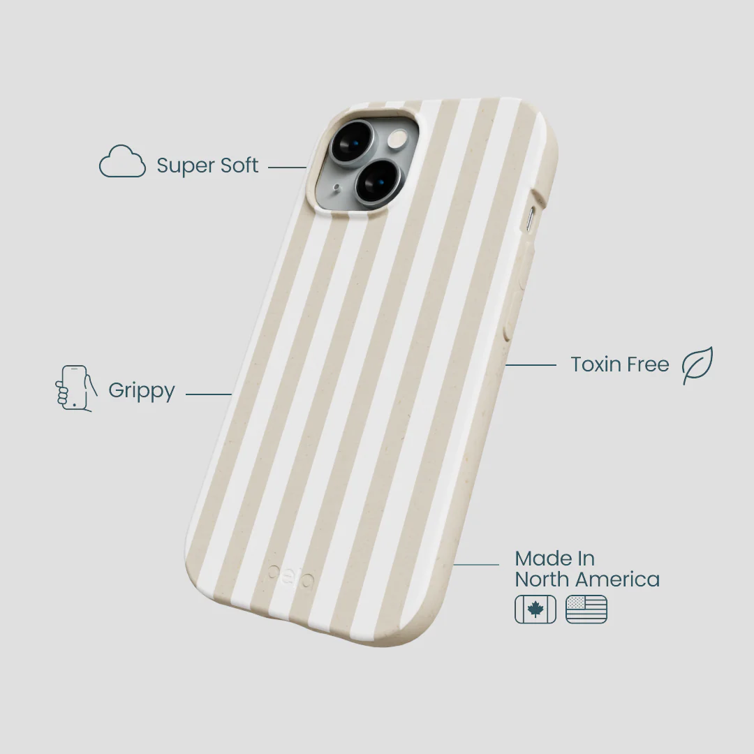 London Fog Cappuccino Stripes iPhone 14 Case - Image 4
