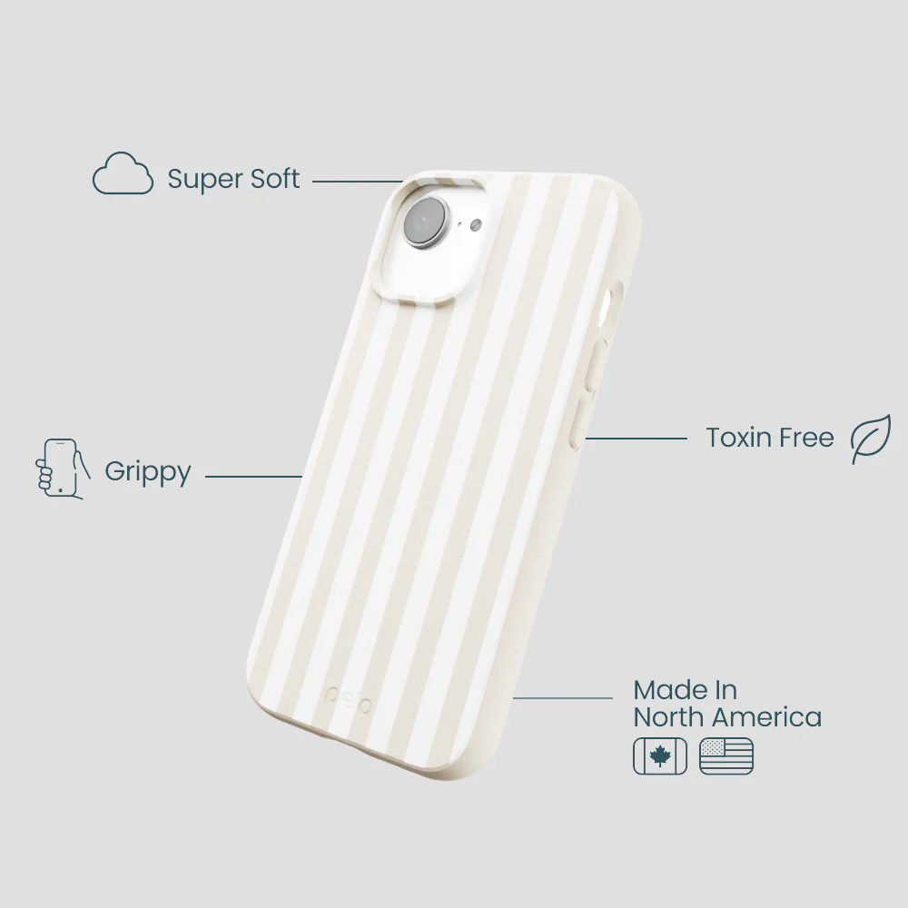 London Fog Cappuccino Stripes iPhone 16e/17e Case - Image 4
