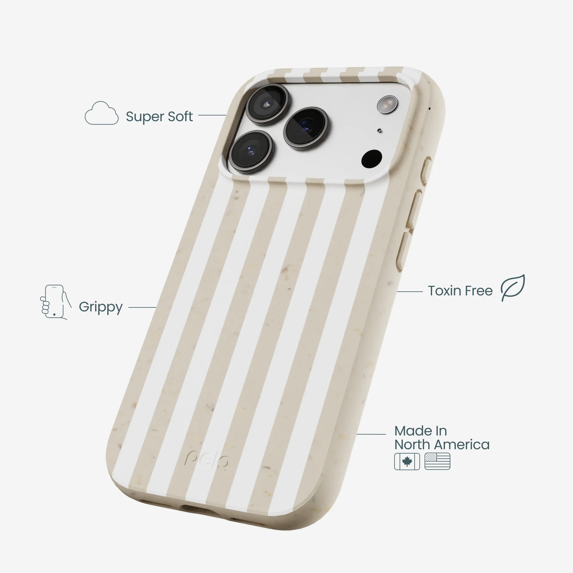 London Fog Cappuccino Stripes iPhone 17 Pro Case - Image 4