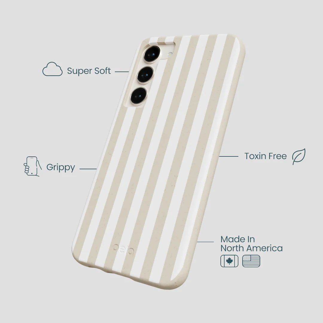 London Fog Cappuccino Stripes Samsung Galaxy S23+(Plus) Case - Image 4