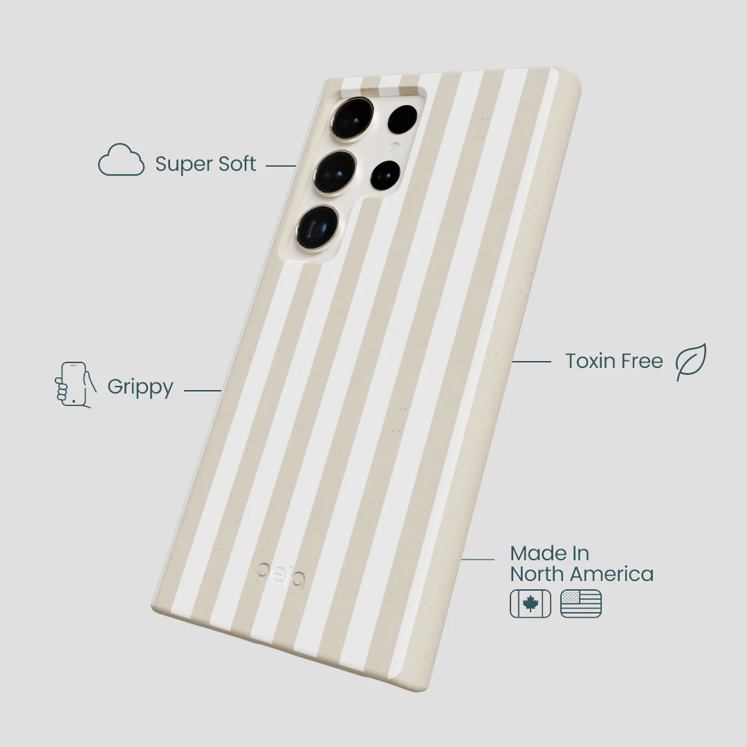 London Fog Cappuccino Stripes Samsung Galaxy S24 Ultra Case - Image 4