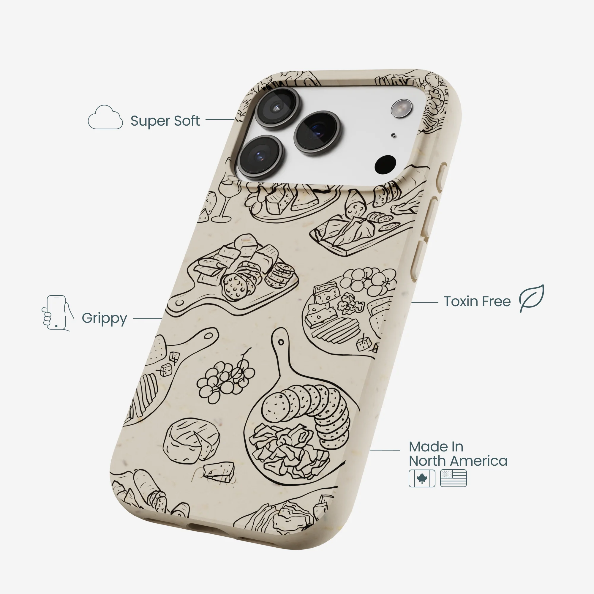 London Fog Charcuterie Boards iPhone 17 Pro Case - Image 4