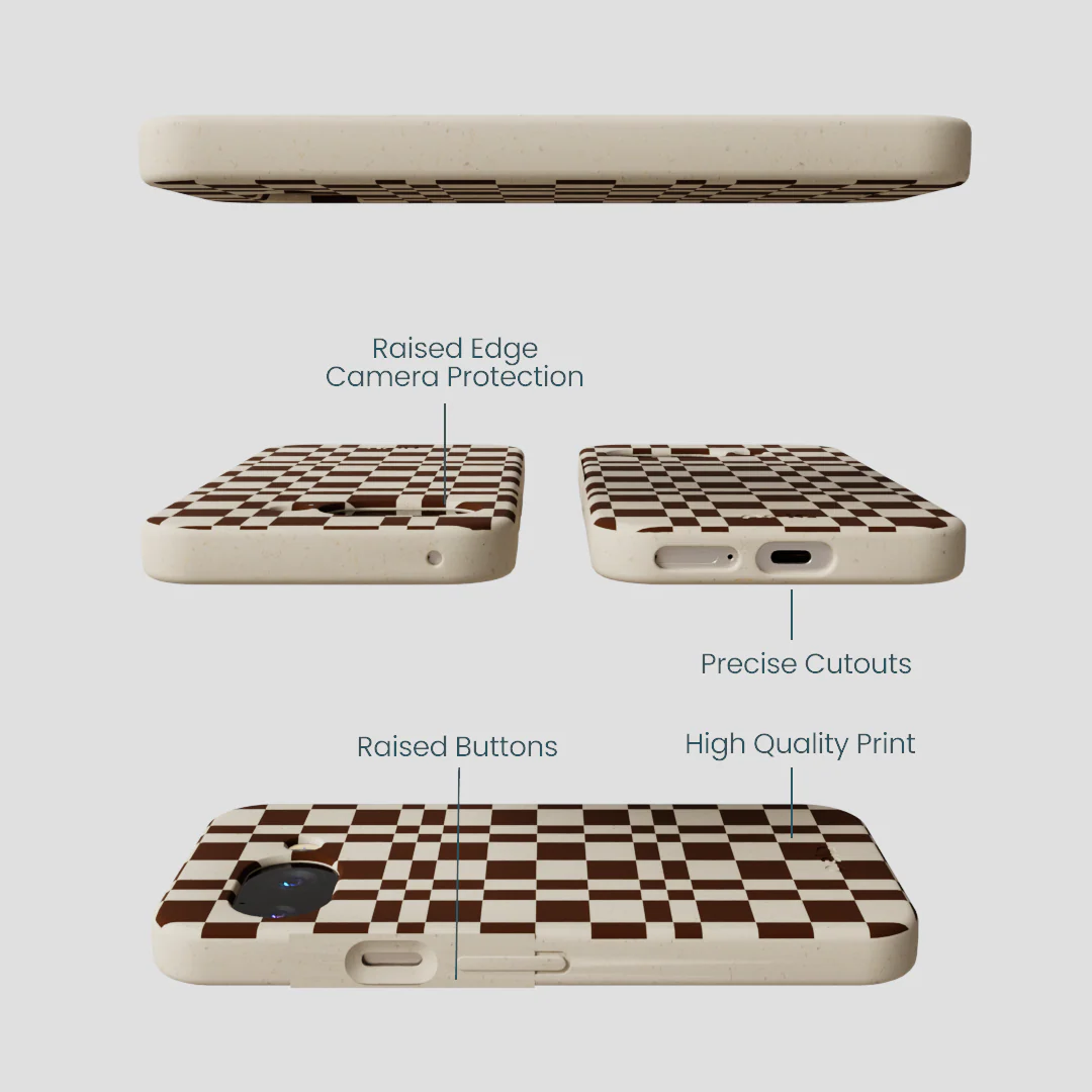 London Fog Chestnut Checkers Google Pixel 9a Case - Image 3