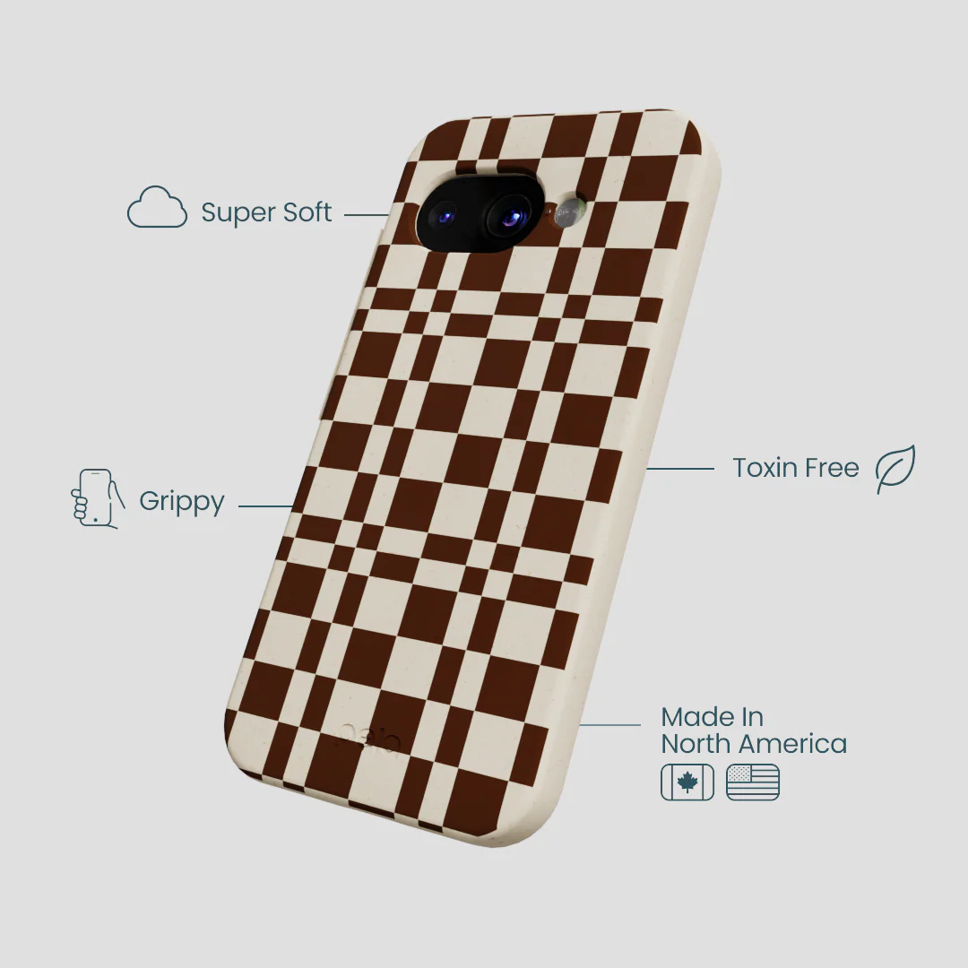 London Fog Chestnut Checkers Google Pixel 9a Case - Image 4