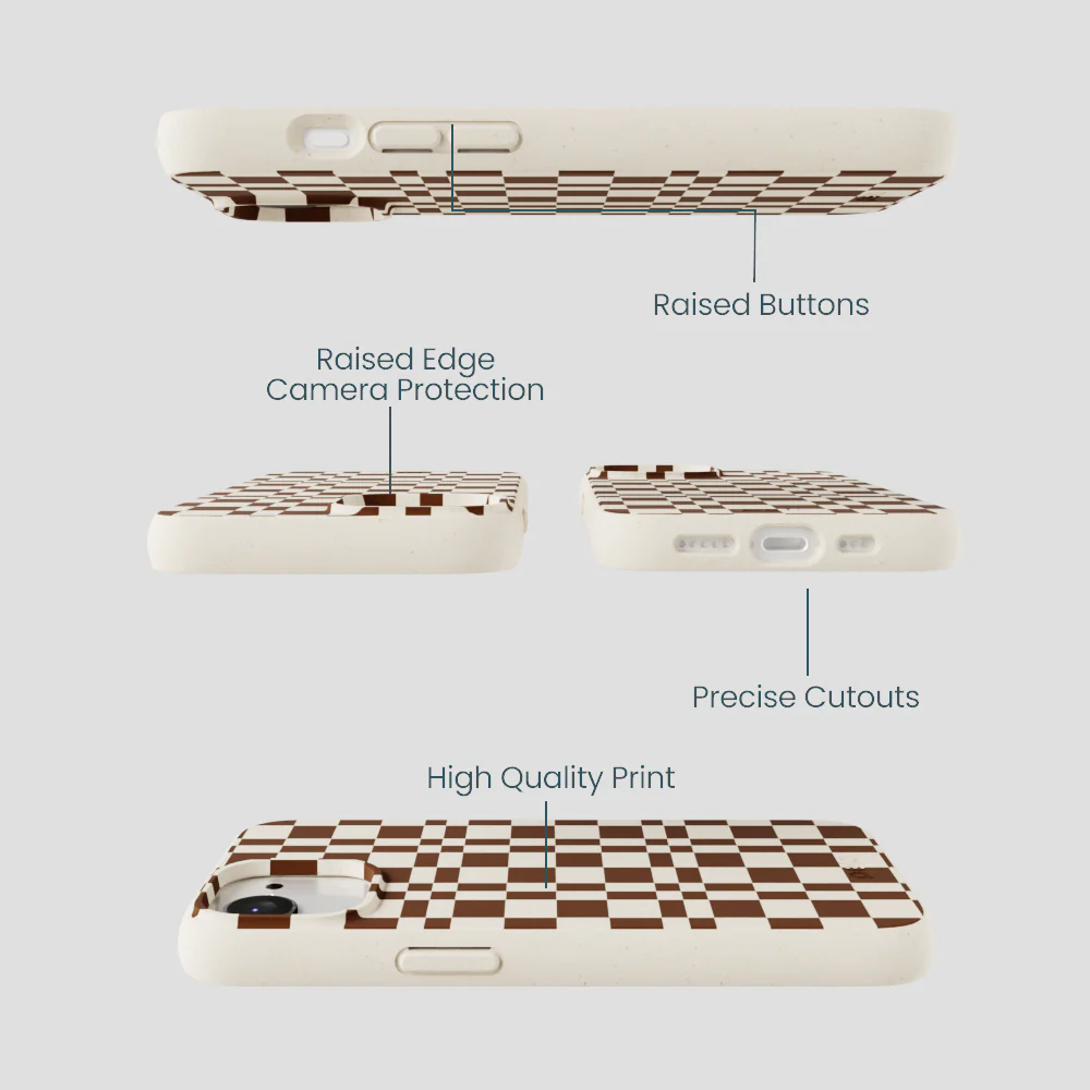 London Fog Chestnut Checkers iPhone 16e/17e Case - Image 3