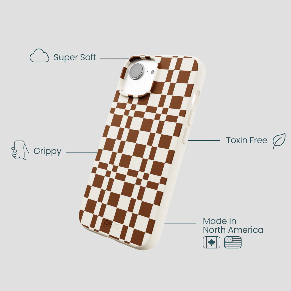 London Fog Chestnut Checkers iPhone 16e/17e Case - Image 4