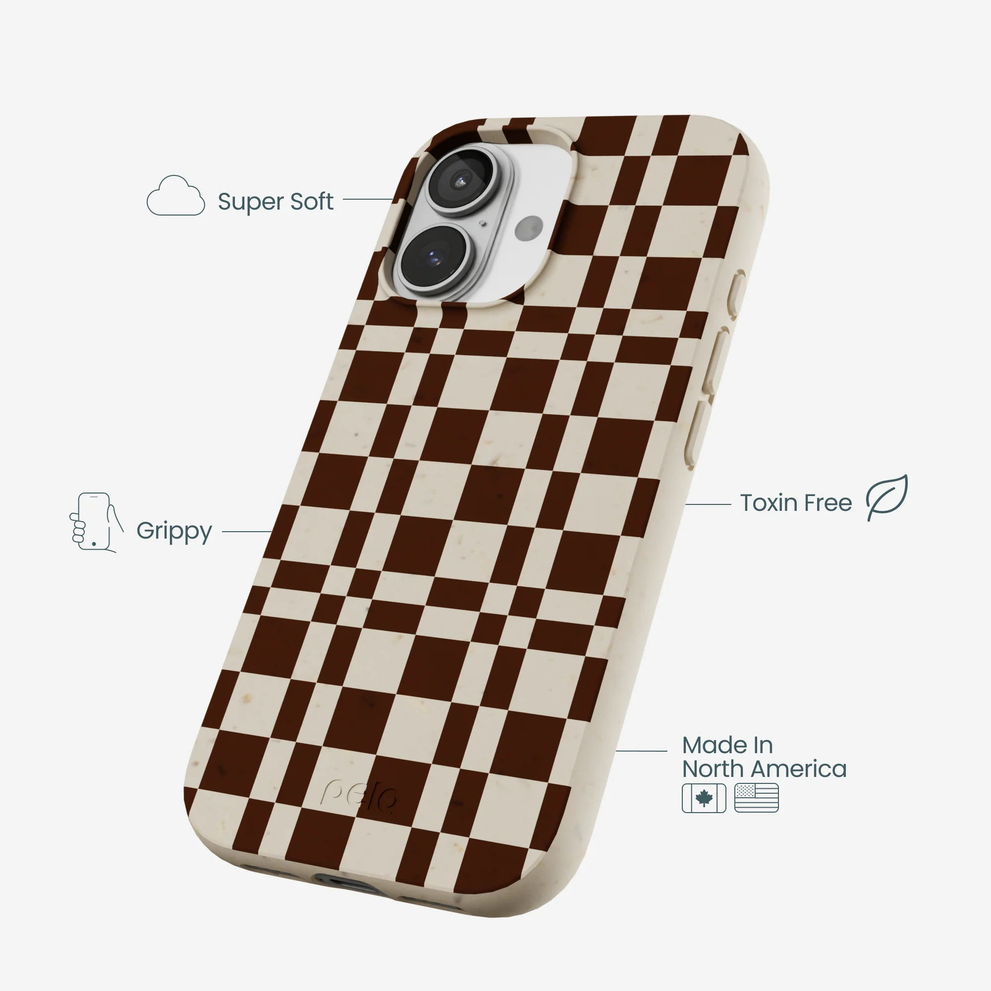 London Fog Chestnut Checkers iPhone 17 Case - Image 4