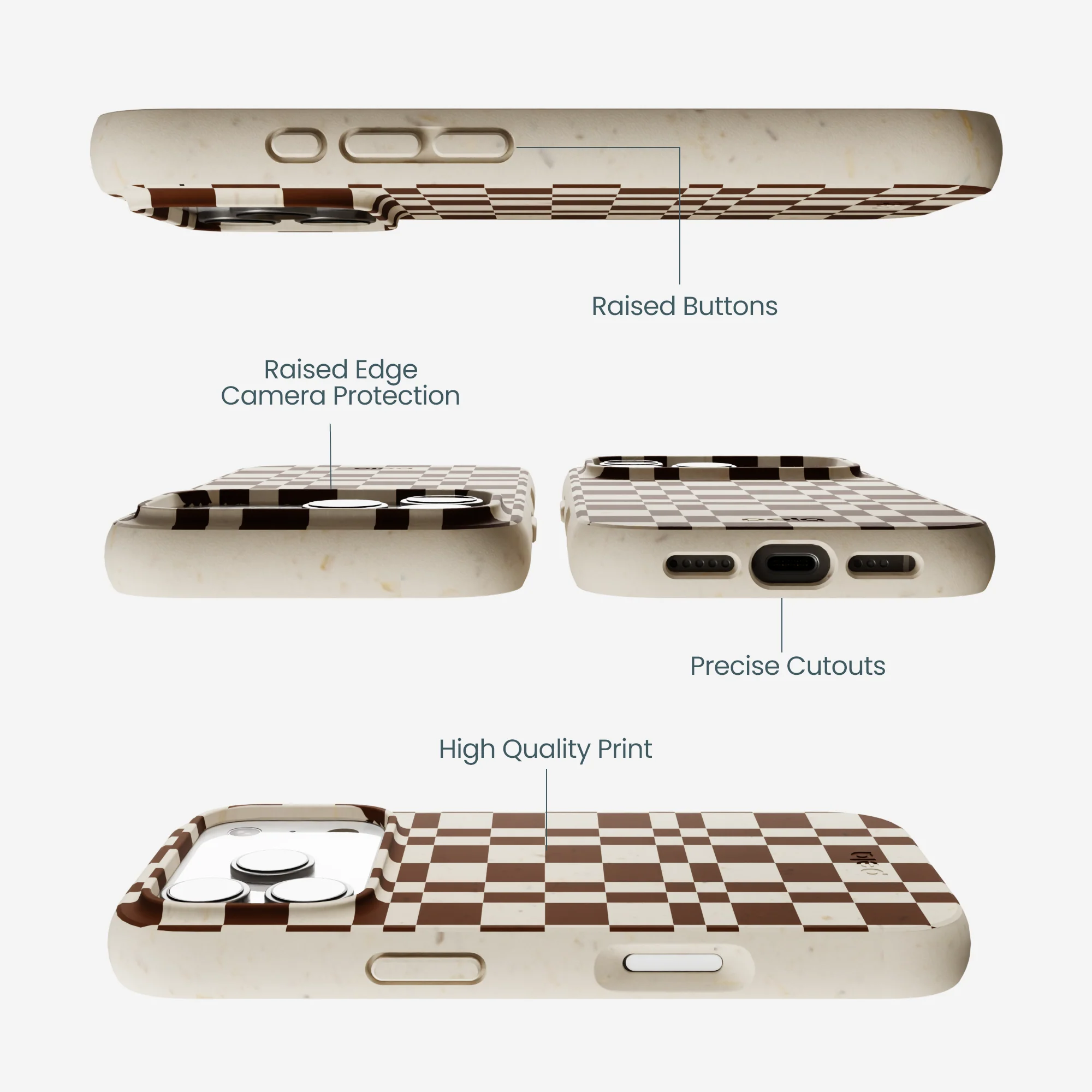 London Fog Chestnut Checkers iPhone 17 Pro Case - Image 3