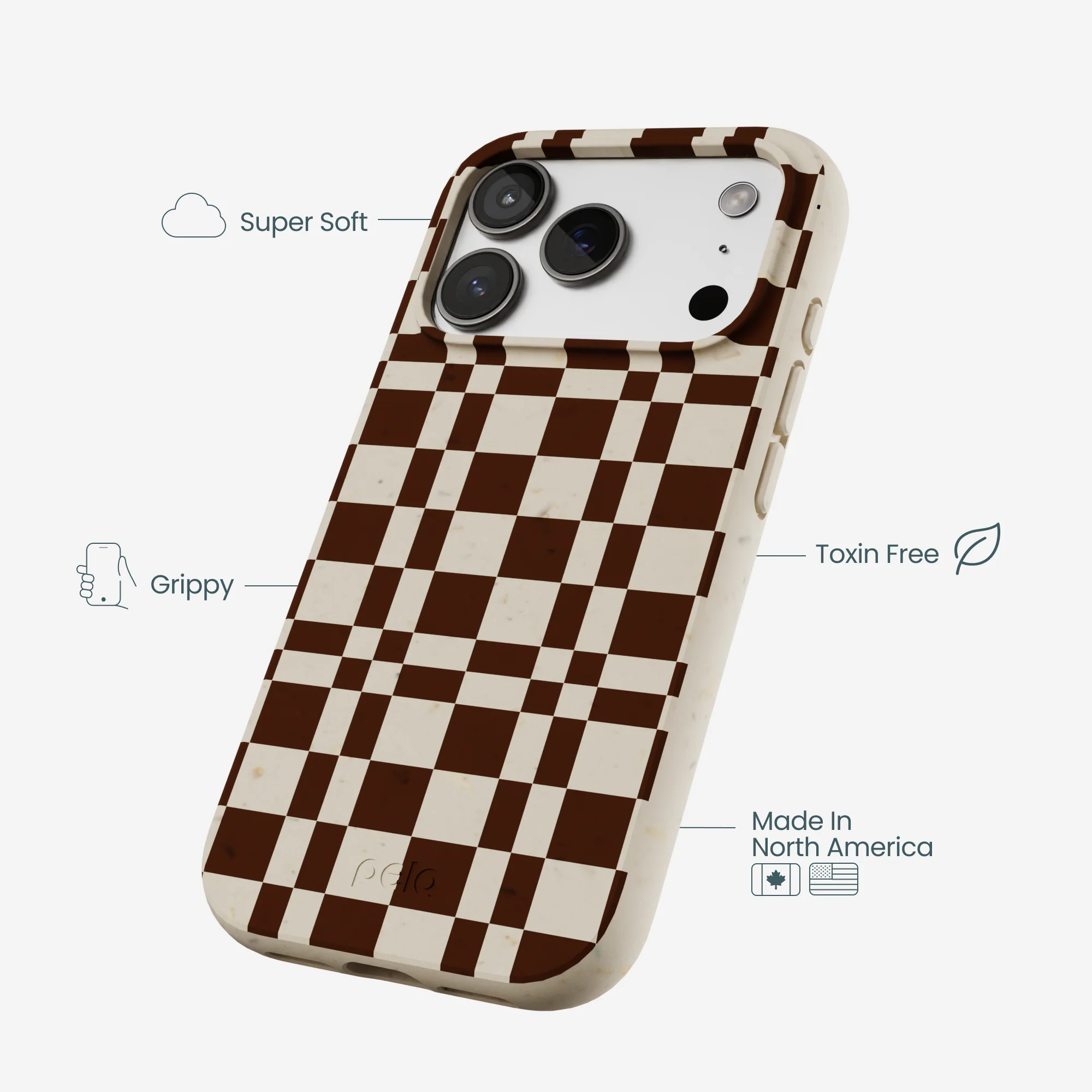 London Fog Chestnut Checkers iPhone 17 Pro Case - Image 4