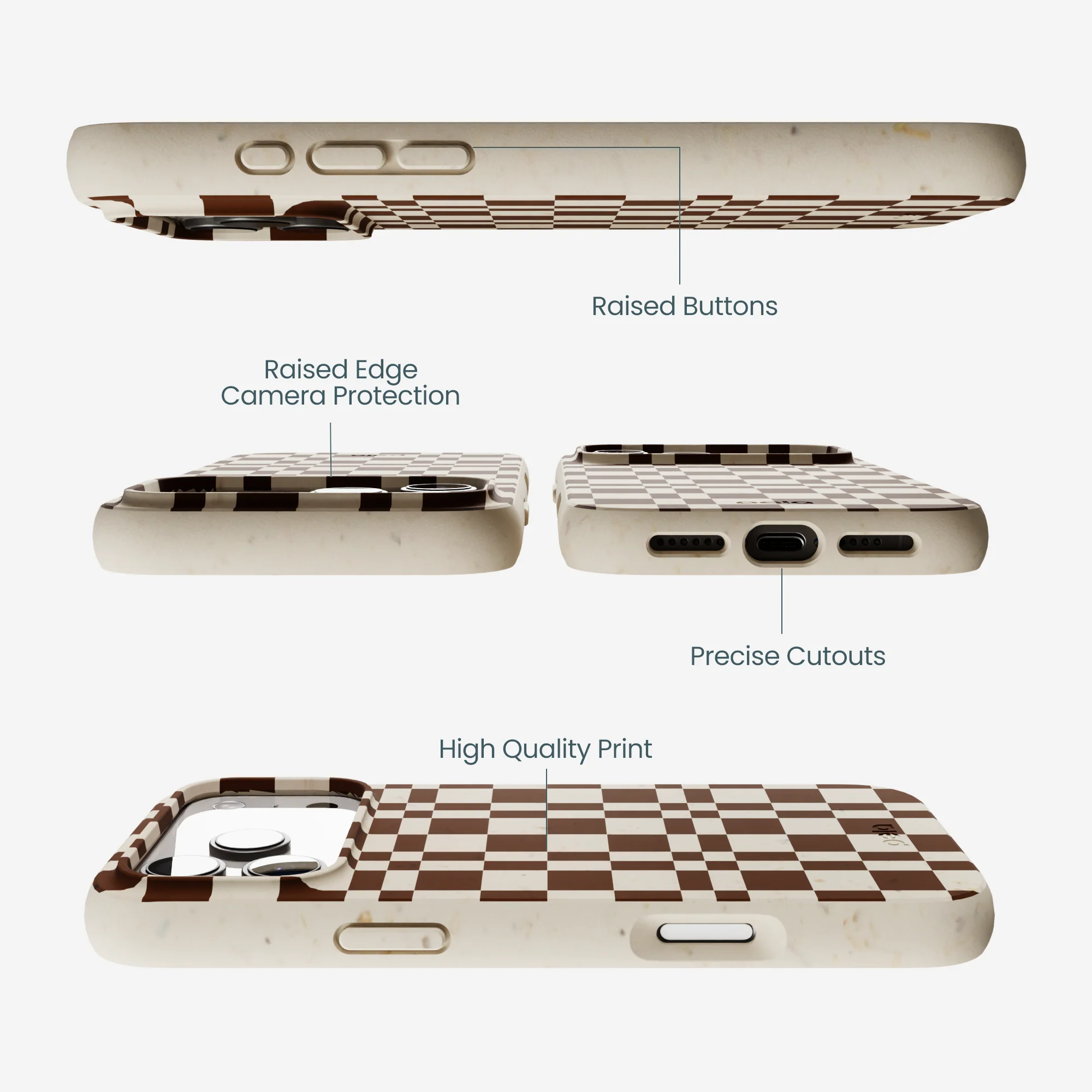 London Fog Chestnut Checkers iPhone 17 Pro Max Case - Image 3