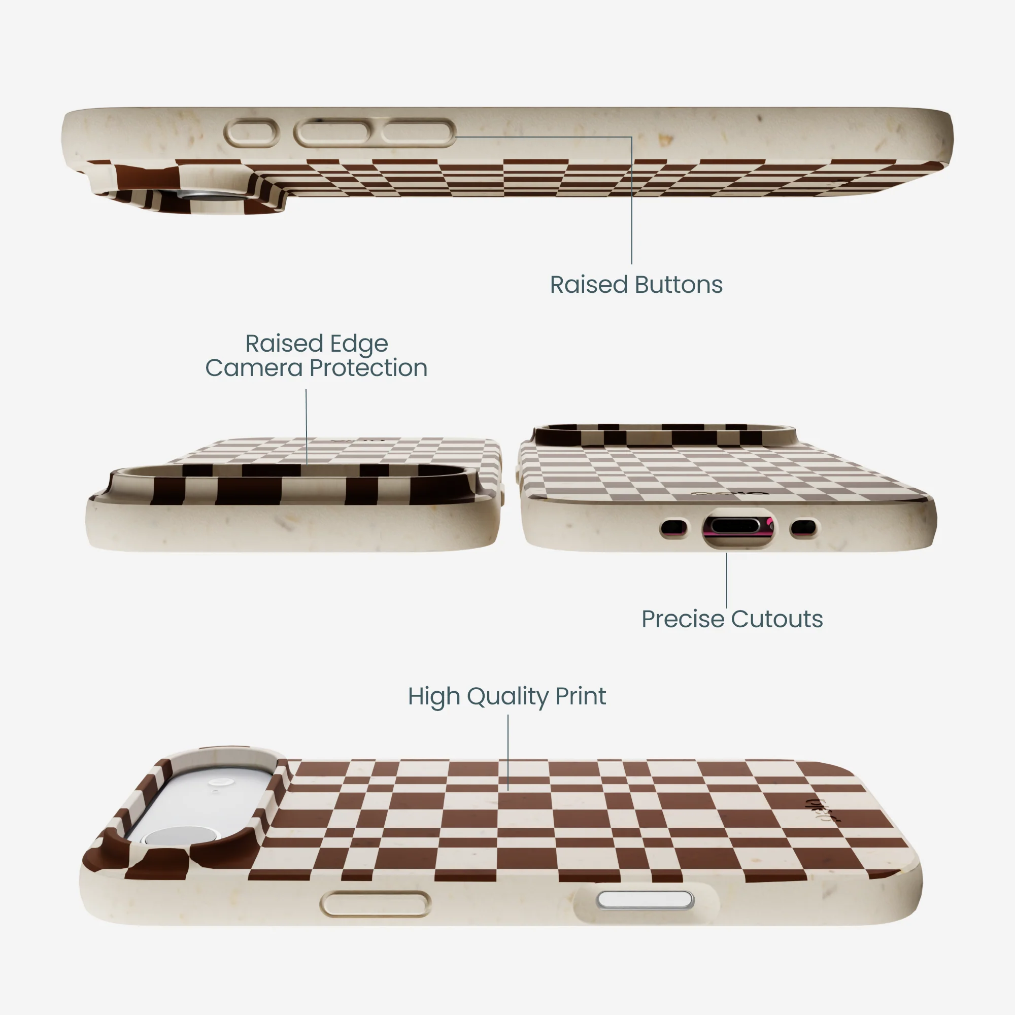 London Fog Chestnut Checkers iPhone Air Case - Image 3