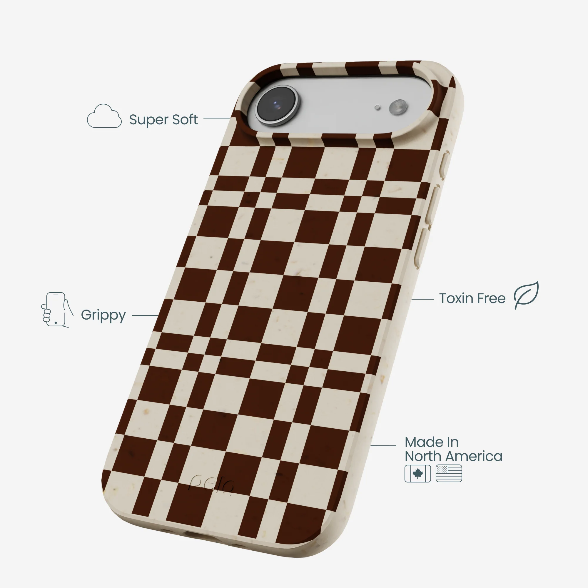 London Fog Chestnut Checkers iPhone Air Case - Image 4