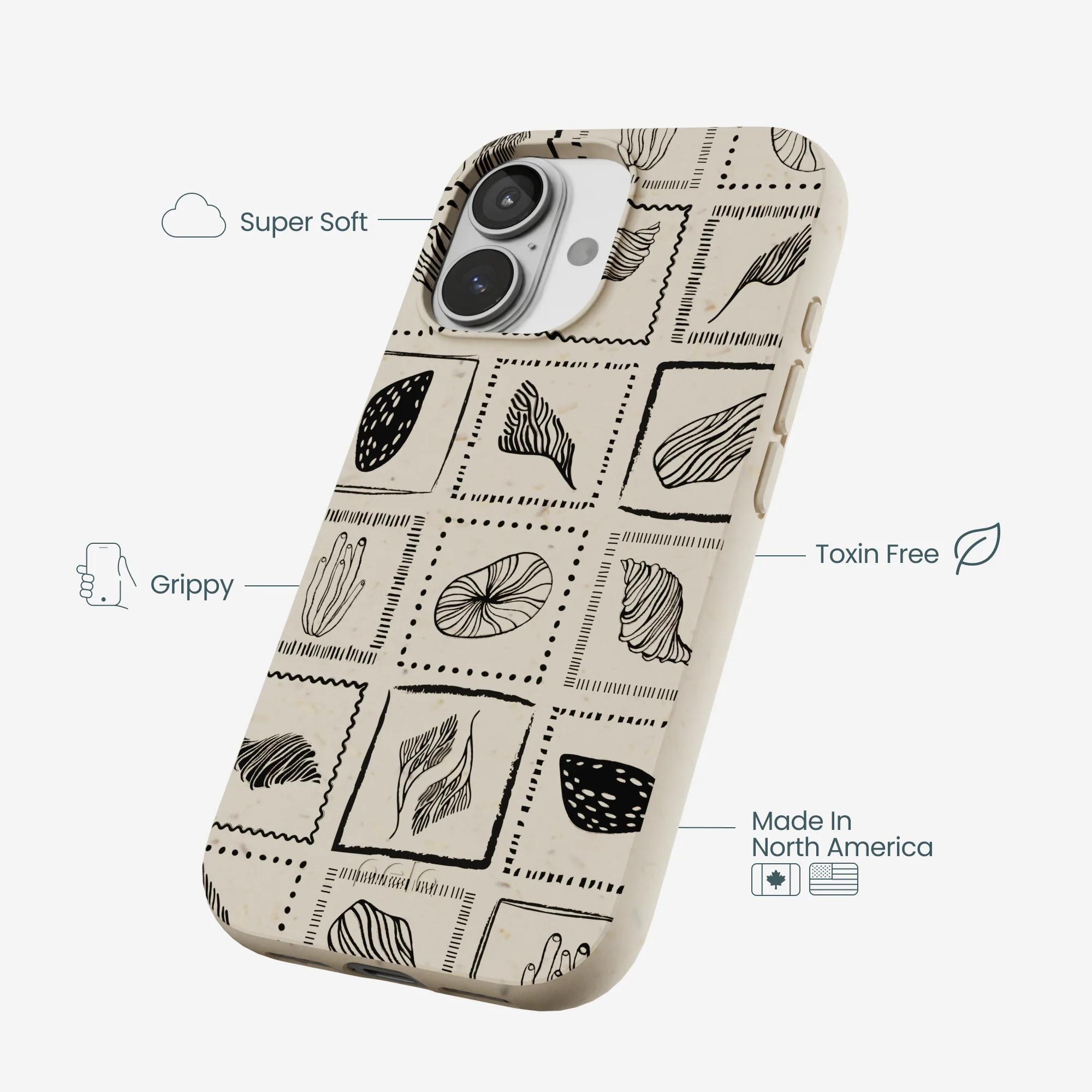 London Fog Coral Tiles iPhone 17 Case - Image 4