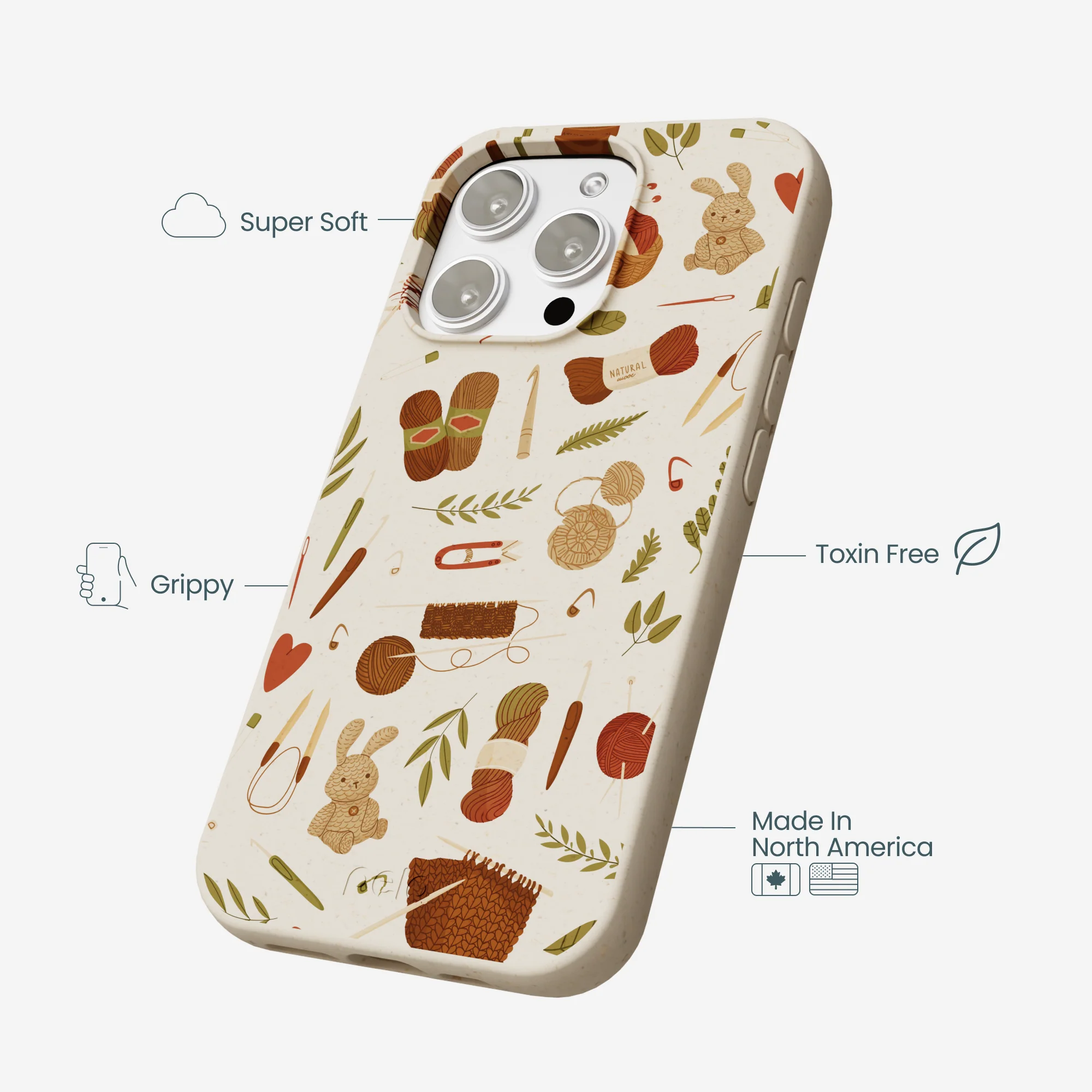 London Fog Cozy Knit iPhone 16 Pro Max Case - Image 4