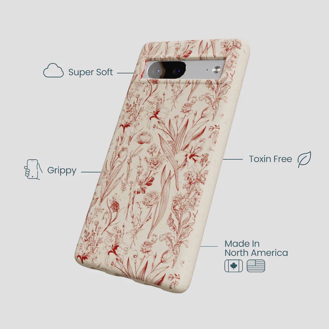 London Fog Crimson Bouquet Google Pixel 7a Case - Image 4