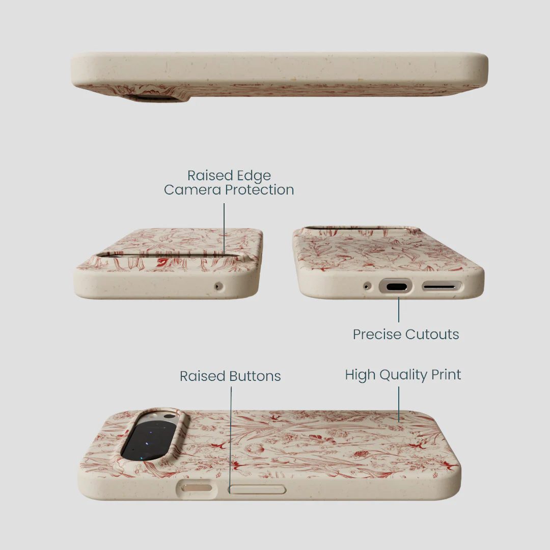 London Fog Crimson Bouquet Google Pixel 9/9 Pro Case - Image 3