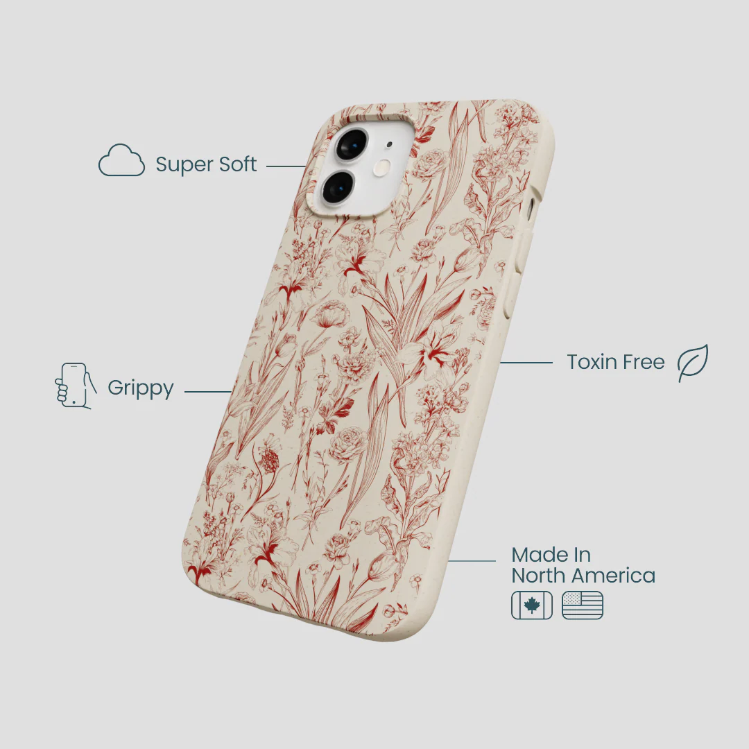 London Fog Crimson Bouquet iPhone 12/ iPhone 12 Pro Case - Image 4